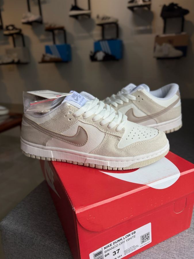 Tênis Dunk Branco Off White (Brilho)