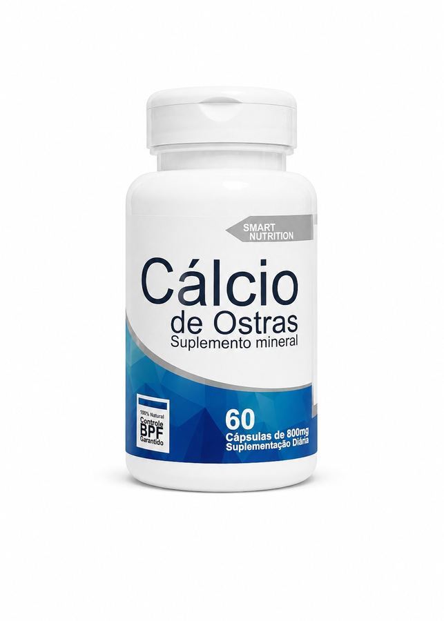 Cálcio de Ostras Suplemento Mineral 60 Cápsulas (800mg)