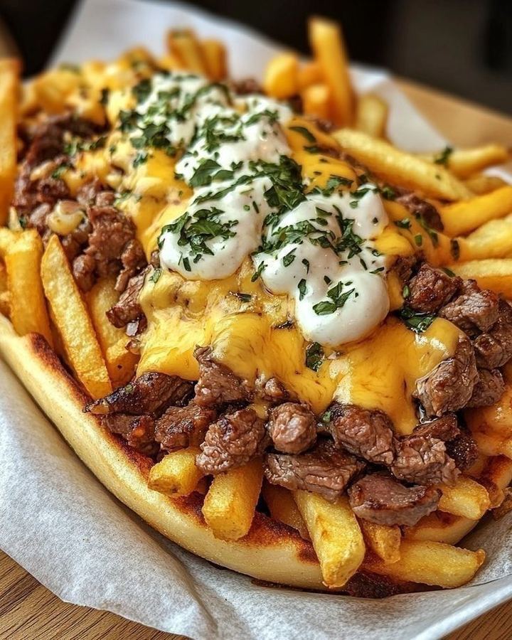 Porção Batata Frita + Carne de sol e Cheddar
